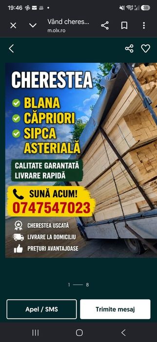 Vând cherestea de calitate superioara