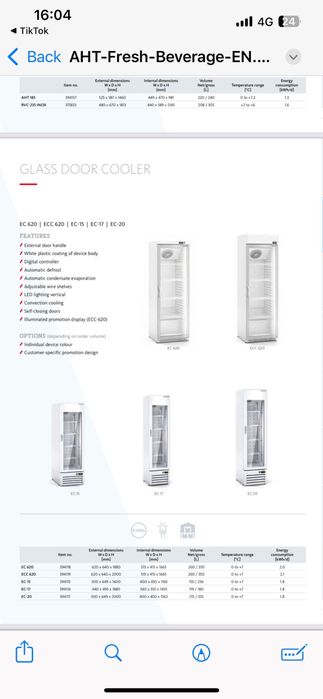 Vitrine de bar / Energizant / Universale