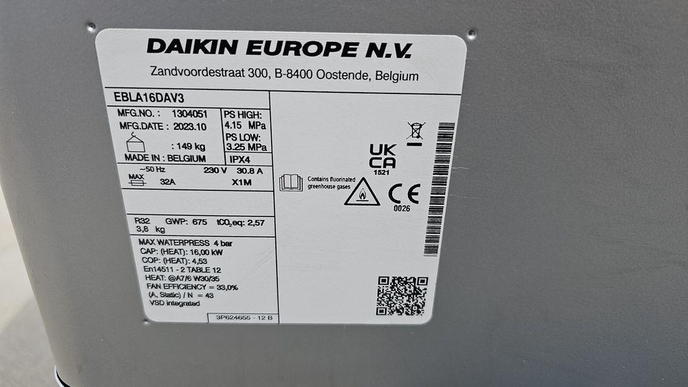 Термопомпа Daikin altherma 16kw отопление и охлаждане