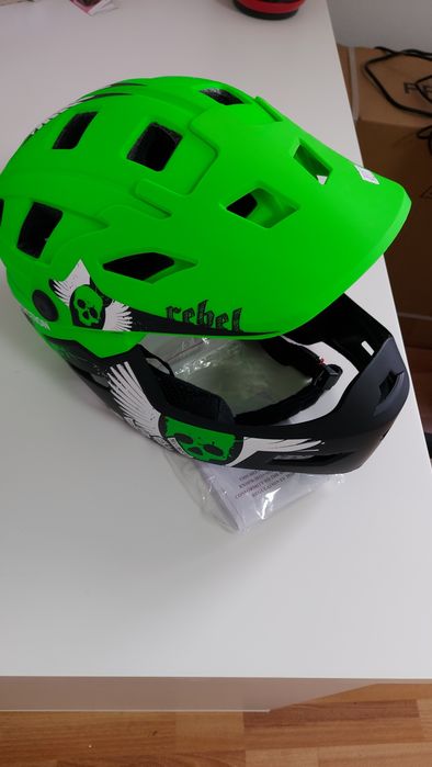 Casca Atala MOJAG full face MTB marime 55-58cm albastru sau verde