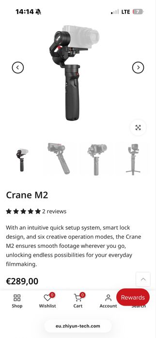 ZHIYUN crane m2 гимбал, стабилизатор
