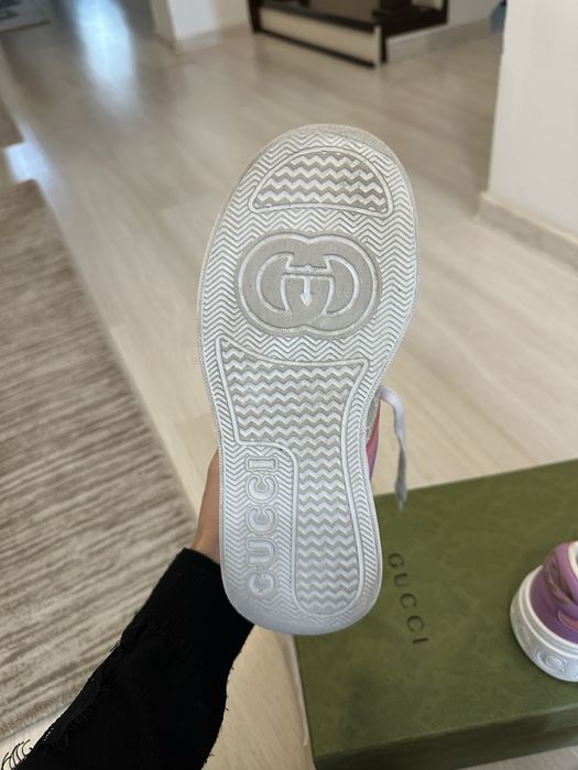 Adidasi Gucci Leather Trainers