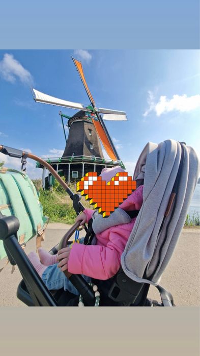 căruț Coccolle Saliera 3 în 1 + scoică auto Joie i-Snug 2