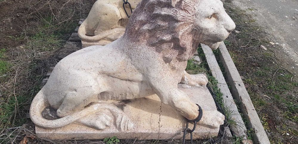 Статоя лъв гипсов