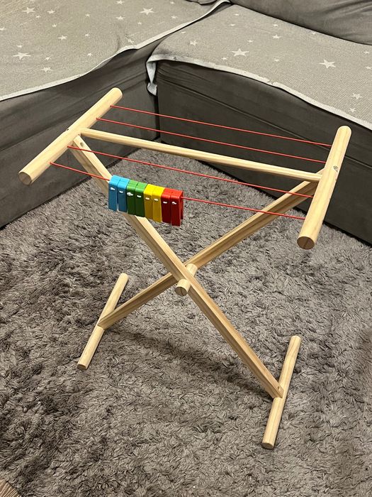 Детски дървен сушилник с щипки