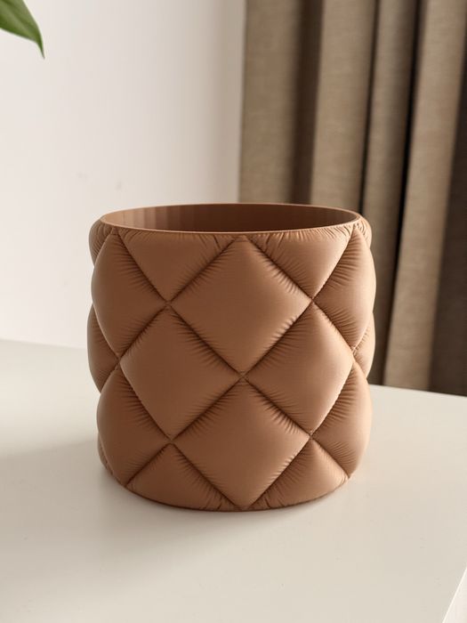 Mască ghiveci decorativă 3D – design modern crem