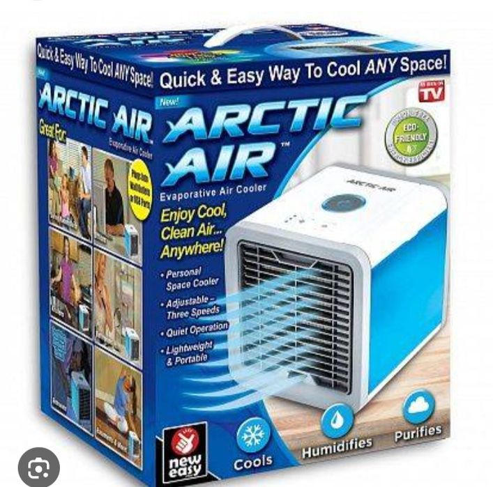 Portativ mini ventilyator Arctic air, havo sovutgich 3 tasi 1 da

 - Y
