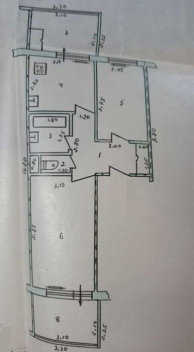 Продам квартиру Яшнабадский р-он Тузель-3. Франция 56м2. 2-ком 5-этаж