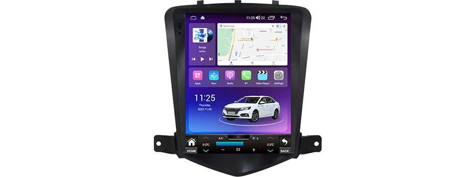 Navigatie Android TESLA Chevrolet CRUZE 1/6 Gb Ram Waze Carplay
