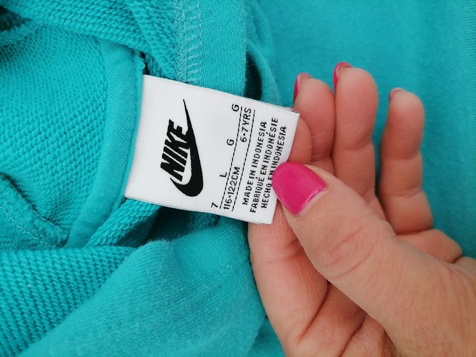 Hanorac copii Nike turcoaz 116-122cm