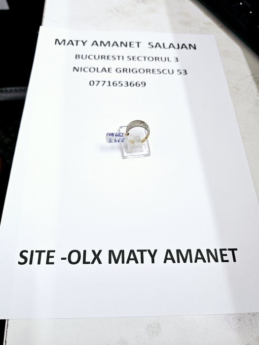 Vand inel dama din aur 14 k 5.36 g cod 682