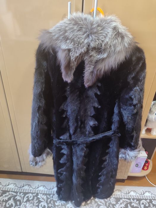 Норковая шуба с воротником