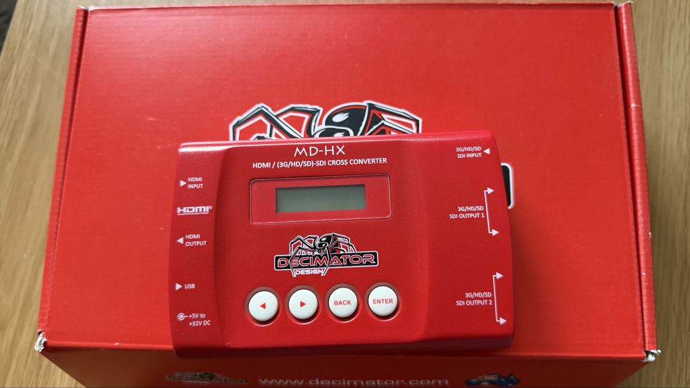 Decimator Design MD-HX – Convertor video SDI/HDMI compact cu scalare și cross conversion pentru producții live