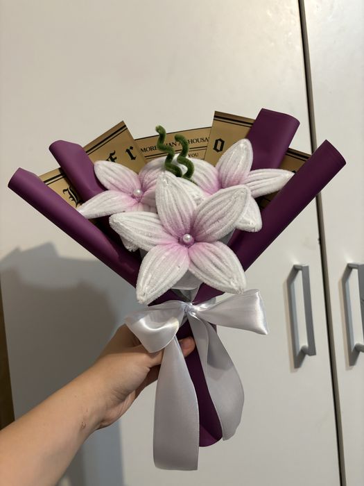 Buchet 3 crini mov