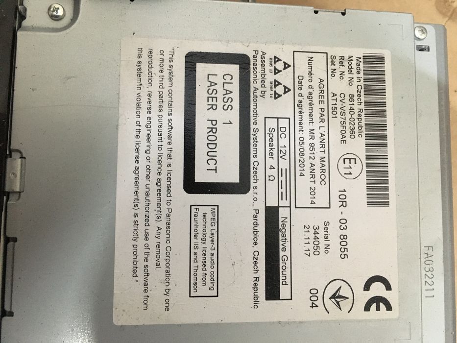 Navigatie / radio CD / Multimedia Toyota Auris 2015-2018