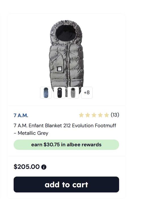 Зимен чувал за количка и столче за кола 7 A.M.