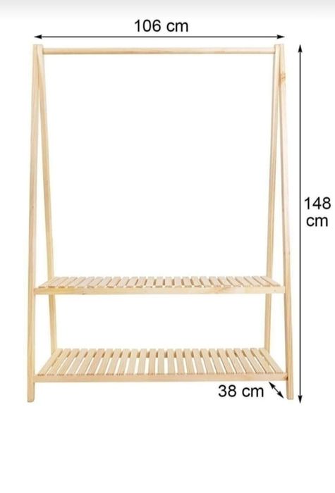 Дървена закачалка/стойка/щендер за дрехи