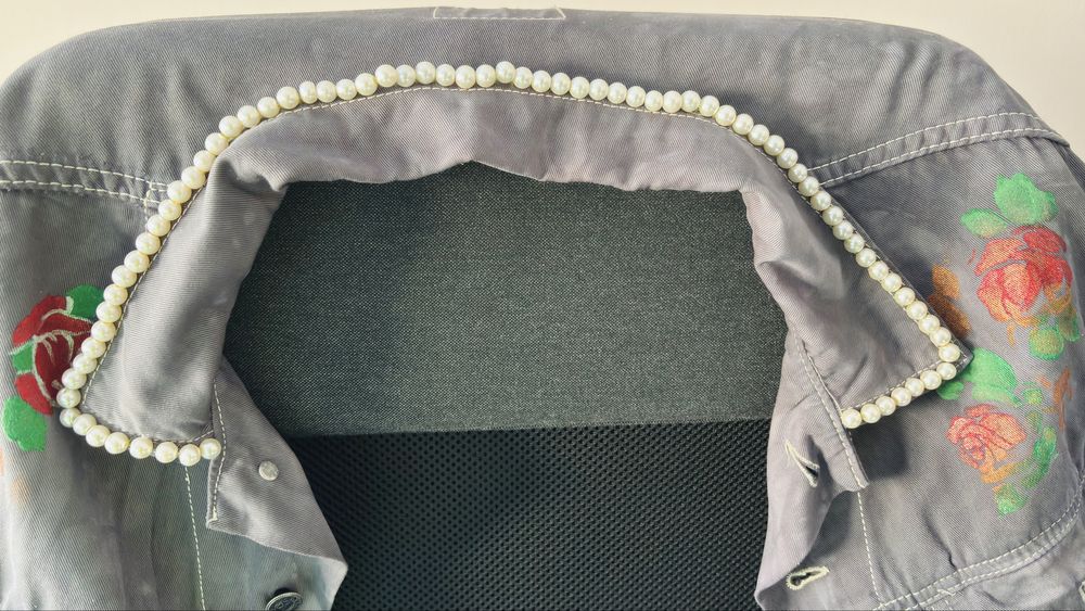 Geaca denim personalizata, pictata manual