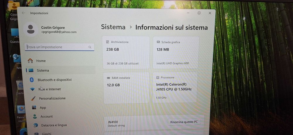 Laptop Windows 11, diagnoza, quad core, 12GB RAM, 256GB SSD, 14 inch