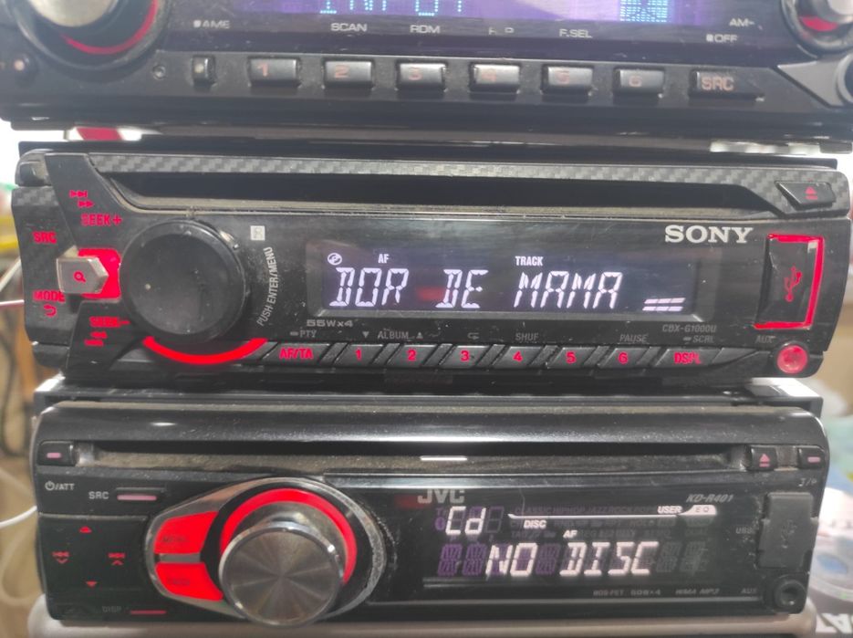 CD player auto, MP3, RADIO-CD, SONY, JVC
