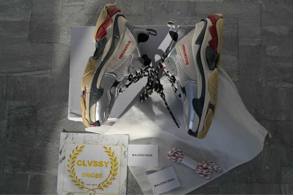 Balenciaga Triple S Silver/ white/ bone