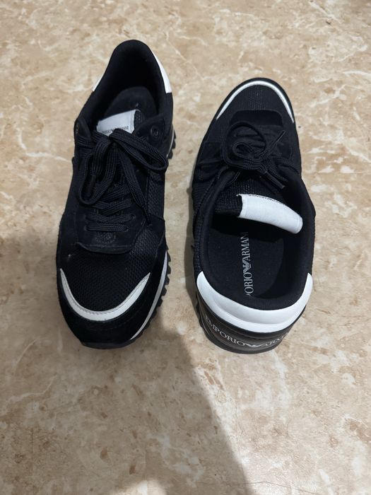 Sneakersi piele-Emporio Armani