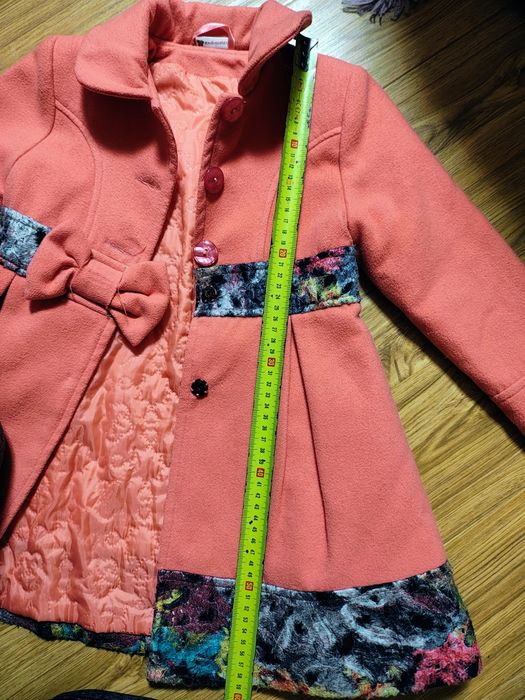 Palton fetițe 5 ani elegant + palarie