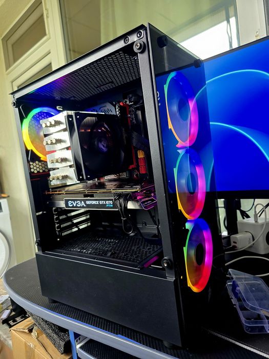 Геймърски компютър 16-ядрен Xeon (32 нишки), GTX 1070 8GB FTW, 16GB DDR4, NVMe 512GB