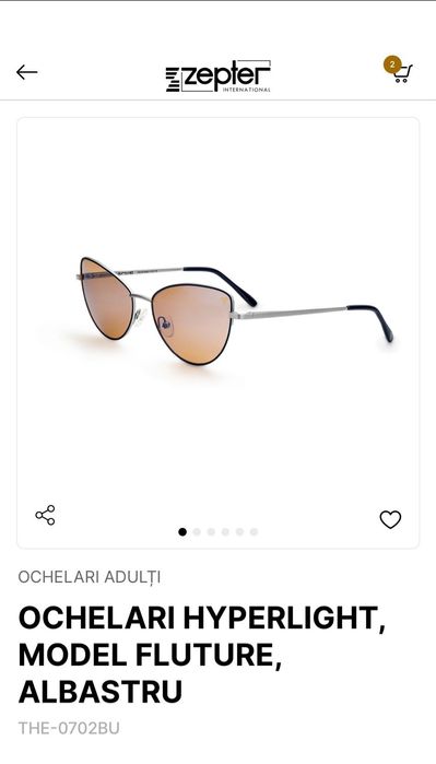 Ochelari Zepter Tesla Hyperlight, Model Fluture, THE-0701RD sau THE-0702BU, lentile fullerene
THE-0702BU