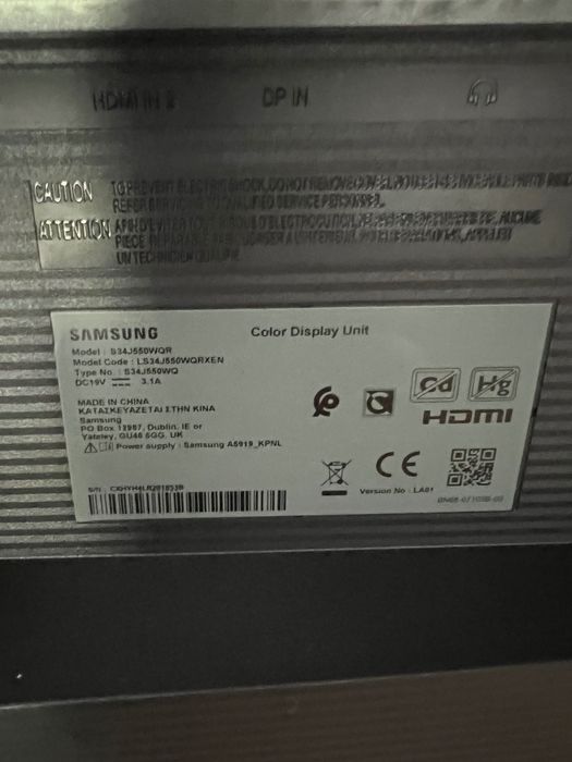 Монитор Samsung 	34.1 inch
