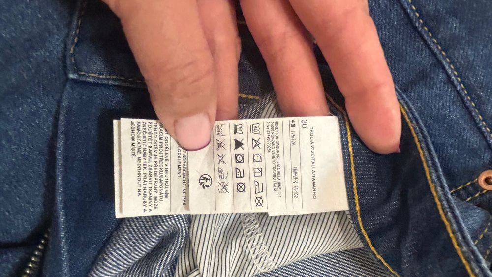 Дънки Benetton, тъмно сини, размер 30