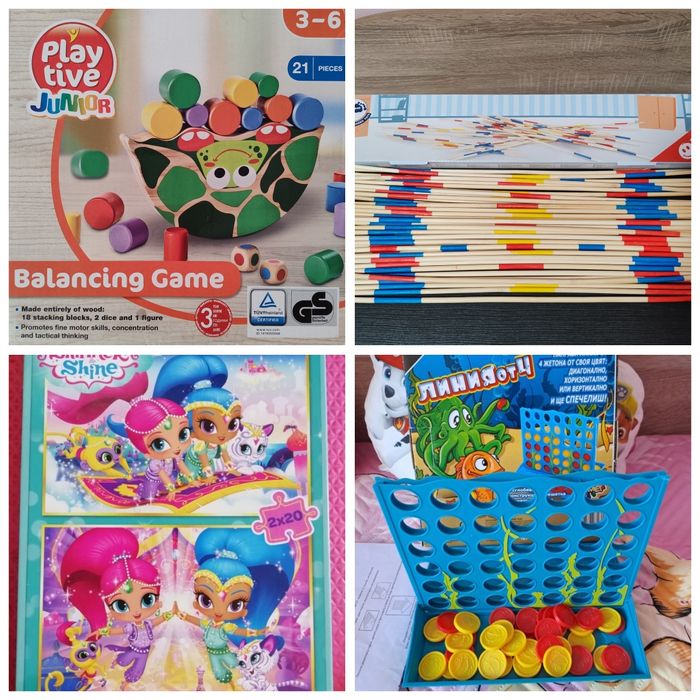 Clementoni Пъзел Искрица&Сияйница,Play tive Баланс,Микадо,Линия.