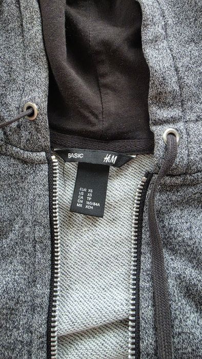 H&M Мъжки Черно-бял Суичър