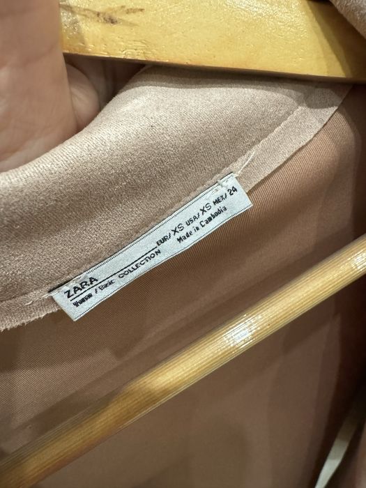 Сако Zara цвят пепел от рози