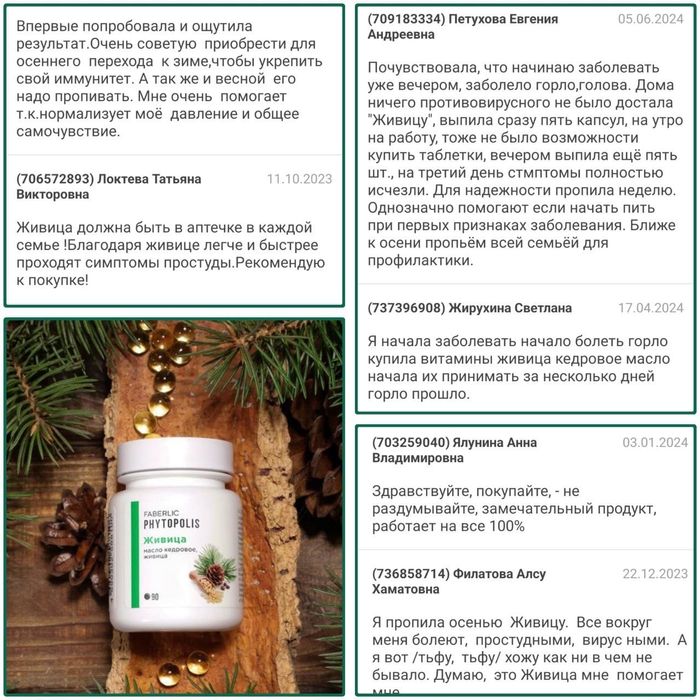 Масло кедровое «Живица»