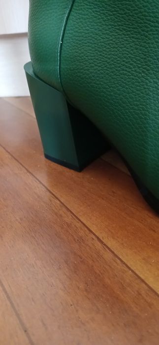 Сапоги зимние зеленые