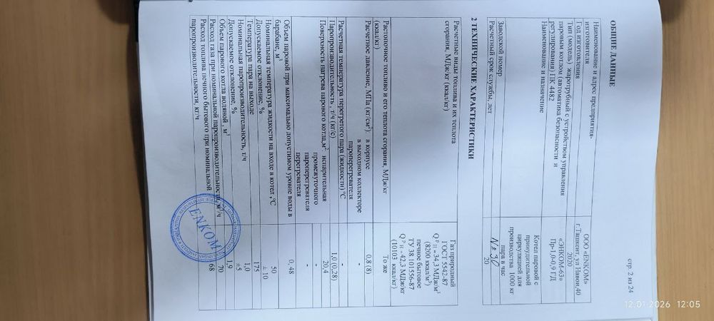 Паровой котел ЭНКОМ-63