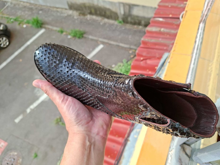 cizme ghete dama piele piton