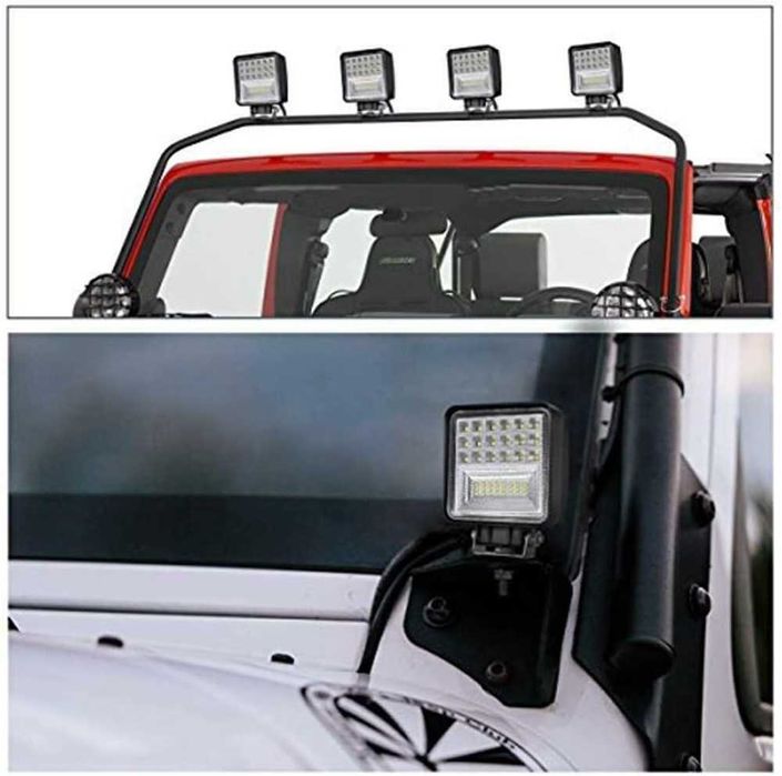 42 LED диоден халоген с бяла светлина - 126W/12v-24v.