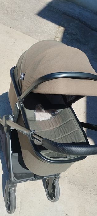 Бебешка количка с реверсивна дръжка 3 в 1 Lorelli - Reya, Green