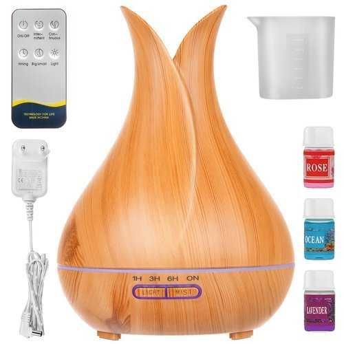 Арома дифузер 400мл с ПОДАРЪК 3 броя етерични масла