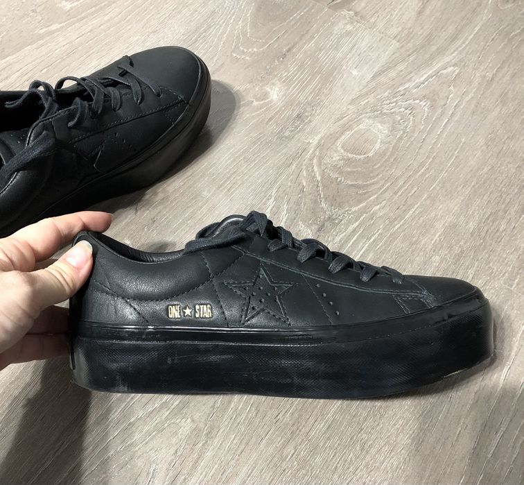 Tenisi talpa inalta converse all star din piele 37,5 conversi 37,5