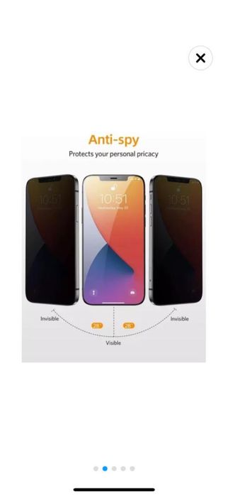 Folie sticla simpla sau antispy privacy husa magsafe iPhone 12 mini