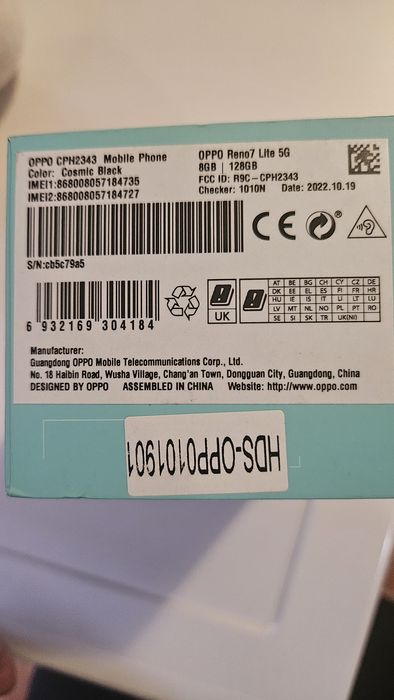 Oppo Reno7 Lite Cosmic Black(nu samsung)