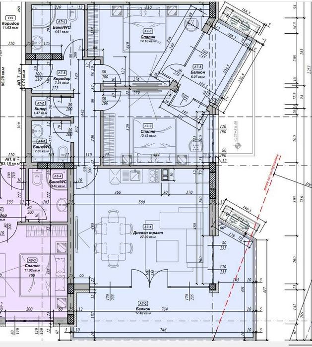 Продава се Тристаен апартамент в Варна, Лятно кино Тракия - 123 кв.м за 1805 €/кв.м - Снимка #2