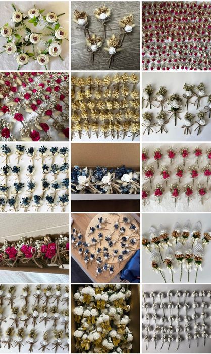 Сватбени бутониери и гривни