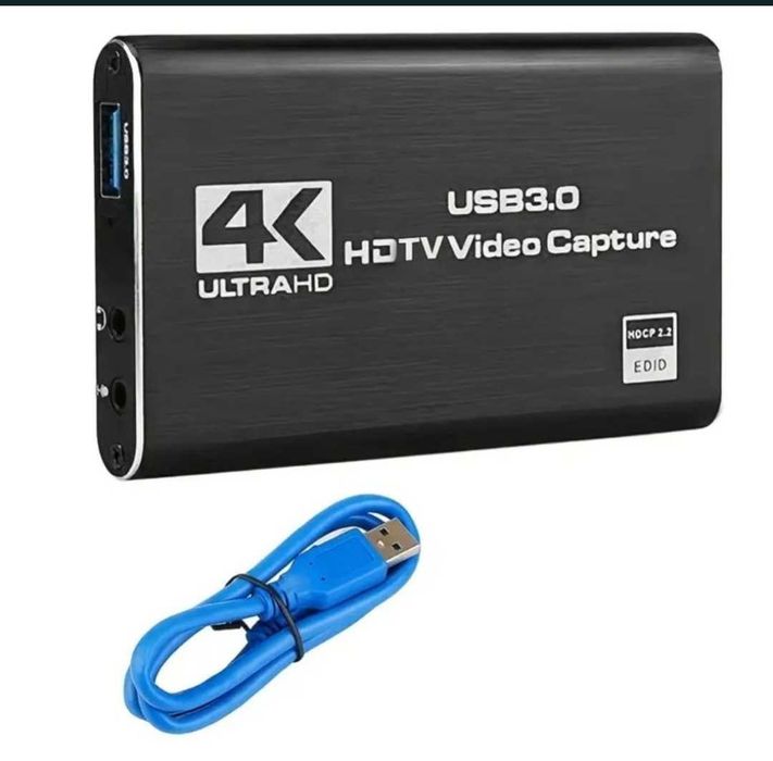 Card Captură HD 4K 1080P 60fps - Placa Captura Înregistrare HDTV Compatibilă cu USB 3.0 - Dispozitiv de Înregistrare și Captură Live Streaming