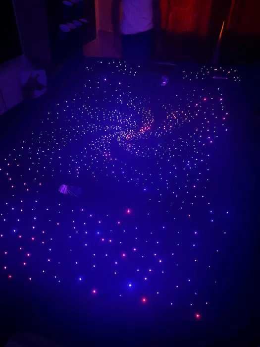 Kit fibră optică plafon înstelat RGB aplicație Android IOS telecomandă