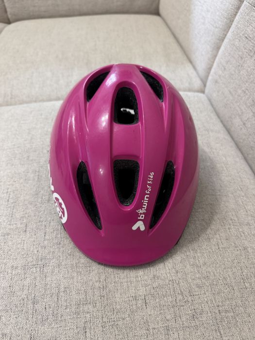 Casca ciclism copii, b-twin roz