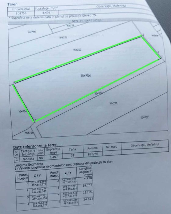 Vând  teren Valea Sebeșului